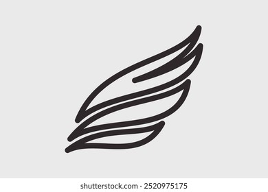 Wing logo design template with creative idea