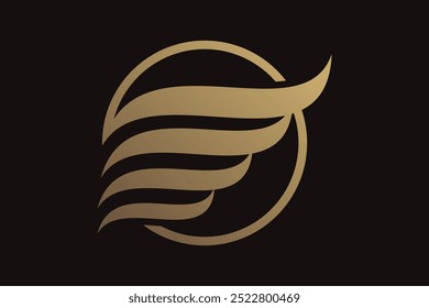 Modelo de design de logotipo Wing com ideia criativa