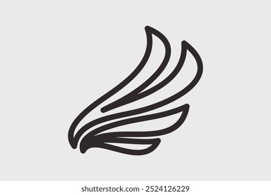 Wing logo design template with creative idea