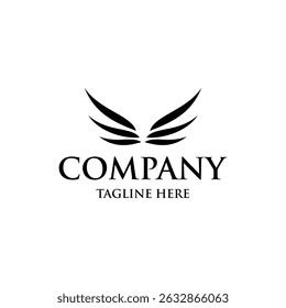 Wing logo design template. Trendy style, vector eps 10