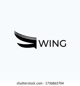 Wing logo design template vector