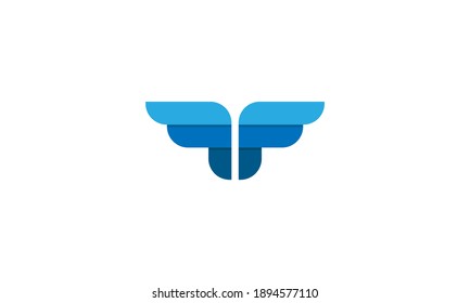 Vector de plantilla de diseño de logotipo WING