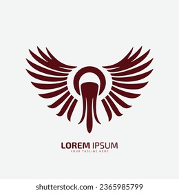 Wing logo design template wings logo arc style