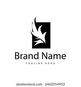 Wing Logo Design, Vector Eagle Falcon Wings, Beauty Flying Bird, Illustration Symbol