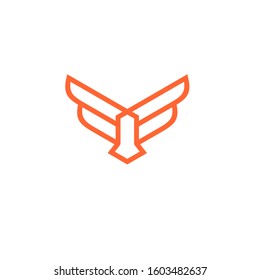 wing logo design vector template sign icon