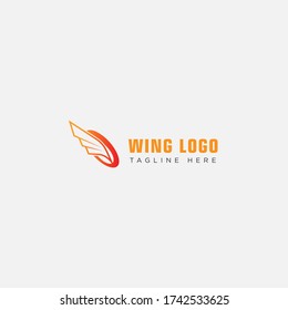 Wing Logo design vector template.
