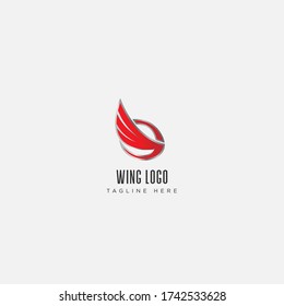 Wing Logo design vector template.