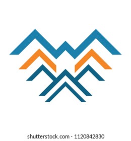 wing logo. flight icon. fly symbol. vector eps 08.