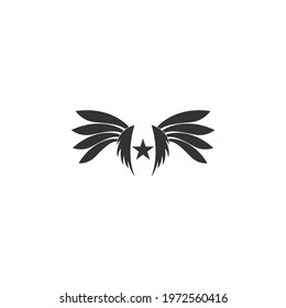 Wing logo icon symbol design template  vector illustration