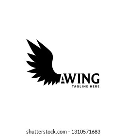 a wing logo icon vector. negatif logo template