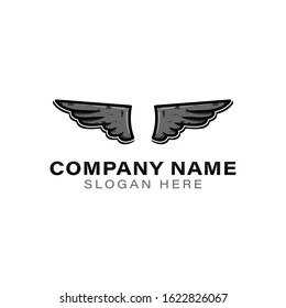 wing logo Ideas. Inspiration logo design. Template Vector Illustration. Isolated On White Background