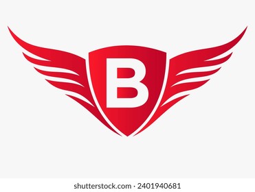 Logo auf Buchstabe B für, Verkehrszeichen. Frachtzeichen