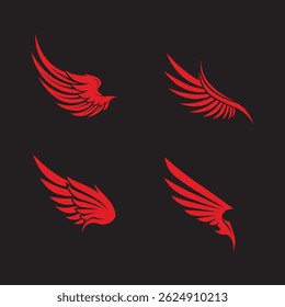 the wing logo set vector is ideal for corporate or personal branding
