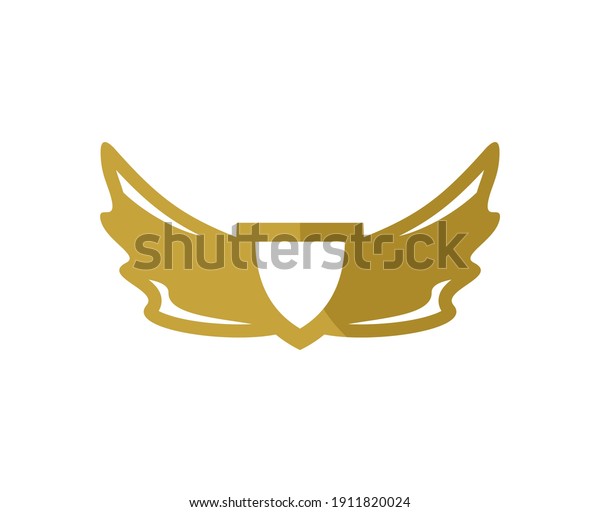 Wing logo shield emblem\
vector icon 