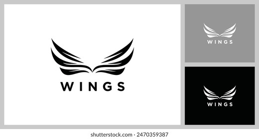 wing logo silhouette vector design