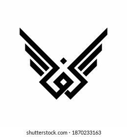 logotipo de ala, simple y limpio