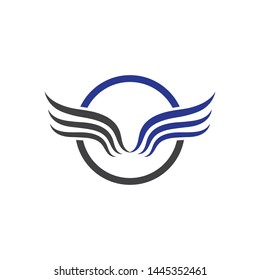 Wing logo and symbol business template vector