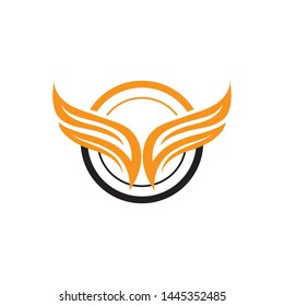 Wing logo and symbol business template vector