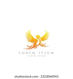 wing logo symbol icon vector illustration, Logos birds, minimalist monoline line art Flying bird Black bird icons design