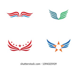 Wing logo and symbol template vector