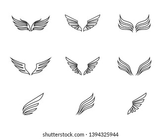 Wing logo and symbol template vector