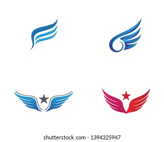 Wing logo and symbol template vector