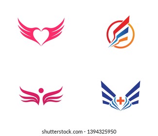 Wing logo and symbol template vector