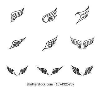 Wing logo and symbol template vector