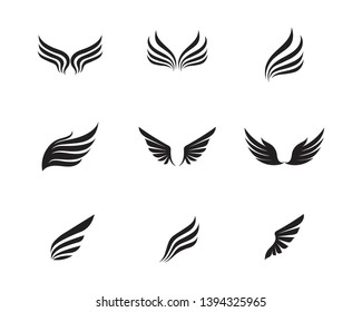 Wing logo and symbol template vector