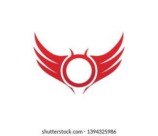 Wing logo and symbol template vector