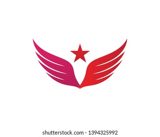 Wing logo and symbol template vector