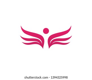 Wing logo and symbol template vector