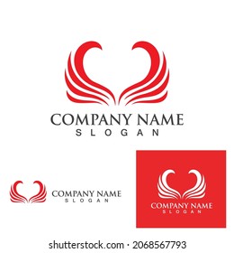 Wing logo and symbol vector eps
