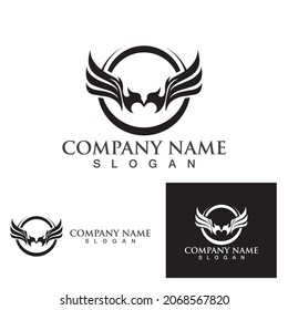 Wing logo and symbol vector eps