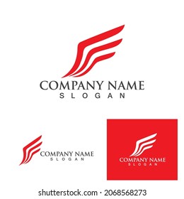 Wing logo and symbol vector eps