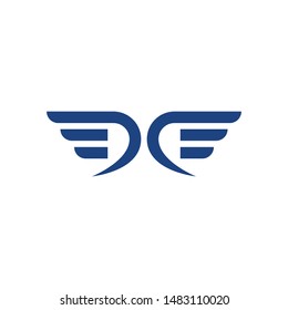 Wing logo and symbol vector ilustration