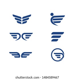 Wing logo and symbol vector ilustration