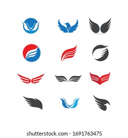 Ilustración vectorial del símbolo del logotipo Wing