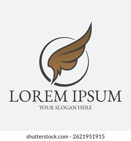 O logotipo da asa simboliza liberdade, ambição e a busca da grandeza. Com linhas fluindo e elegantes, o design evoca uma sensação de movimento e impulso para cima.
