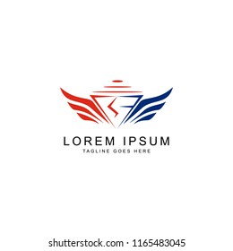 wing logo template