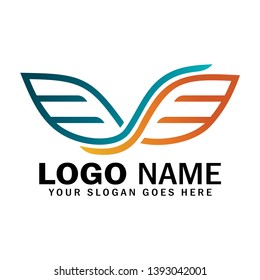 Wing logo template, Airline Logo, wing vector logo