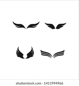 Wing logo template design vector