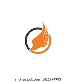 Wing logo template design vector