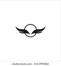 Wing logo template design vector