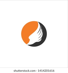 wing logo template design vector
