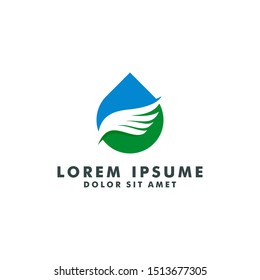 Wing logo template icon design vector