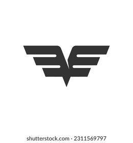 plantilla de logotipo de ala. Identidad de la marca Ilustración de iconos. Ilustración aislada y plana. Gráfico vectorial
