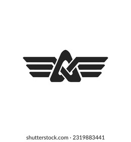 Flügellogo-Vorlage. Symbolillustration Markenidentität. Einzige und flache Illustration. Vektorgrafik