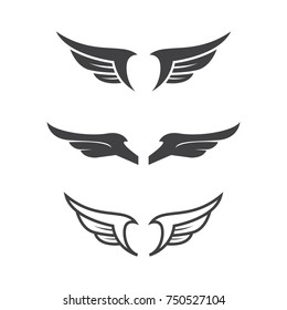 wing logo template set