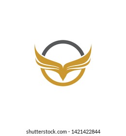 Wing logo template symbol icon illustration